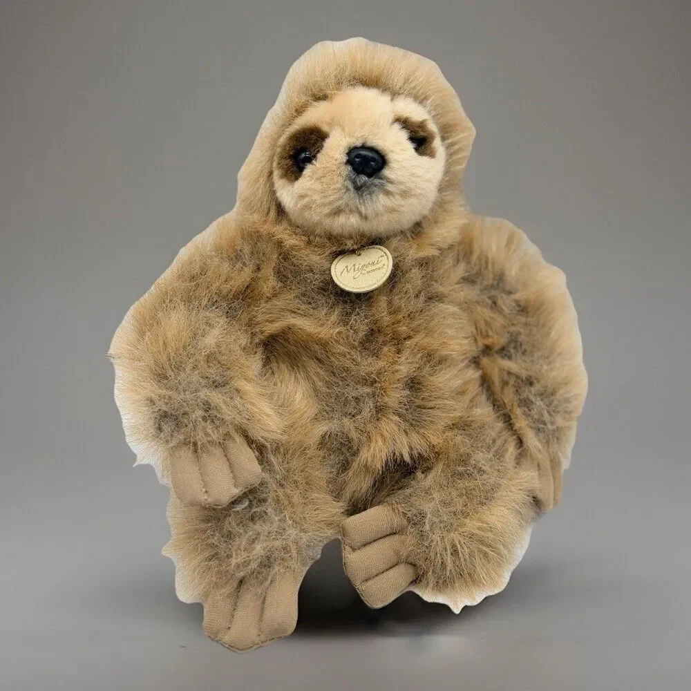 Aurora Miyoni Plush Tree Sloth Brown Furry Stuffed Animal Toy 9”
